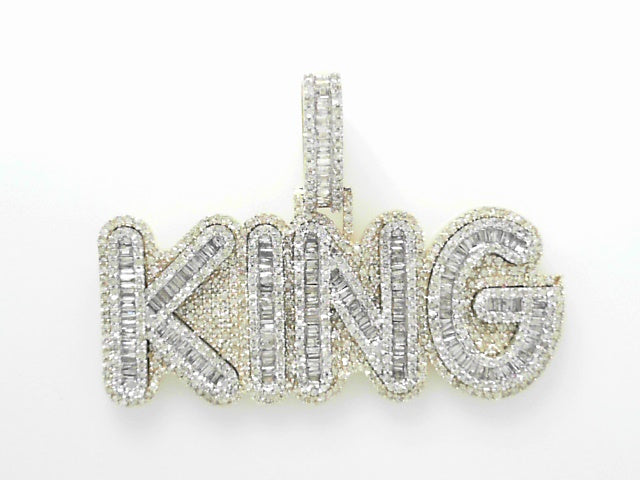 10kt Yellow Gold King Diamond Pendant 4.00ctw
