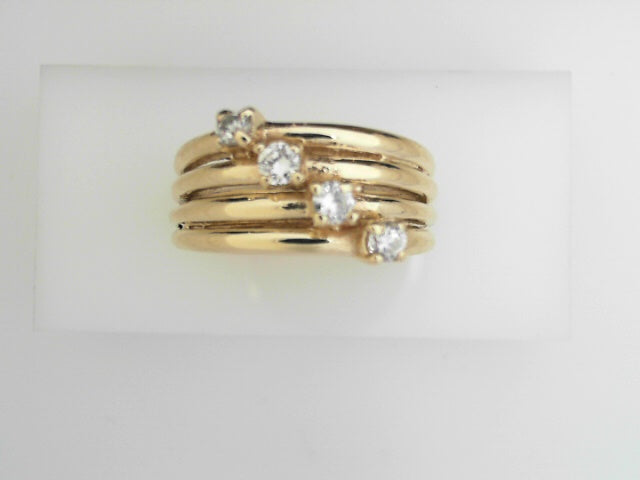 14K White Gold Vintage 0.40ct Round Diamond Ring