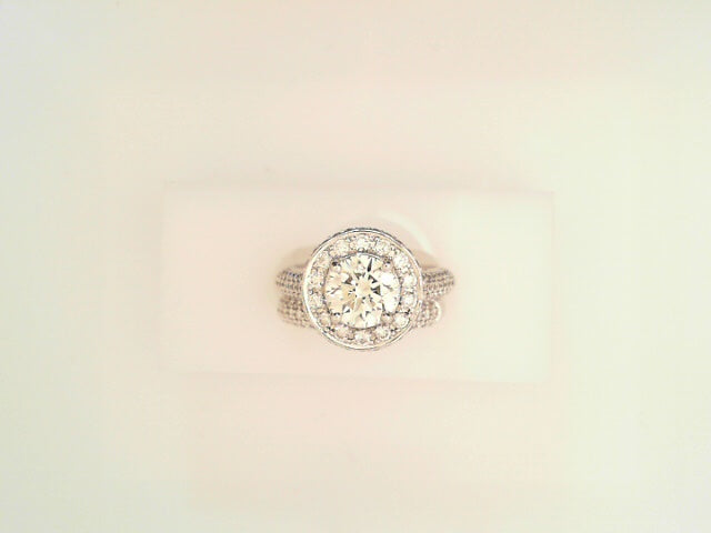 14K White Gold 1.60ct Round Diamond Bridal Ring Set