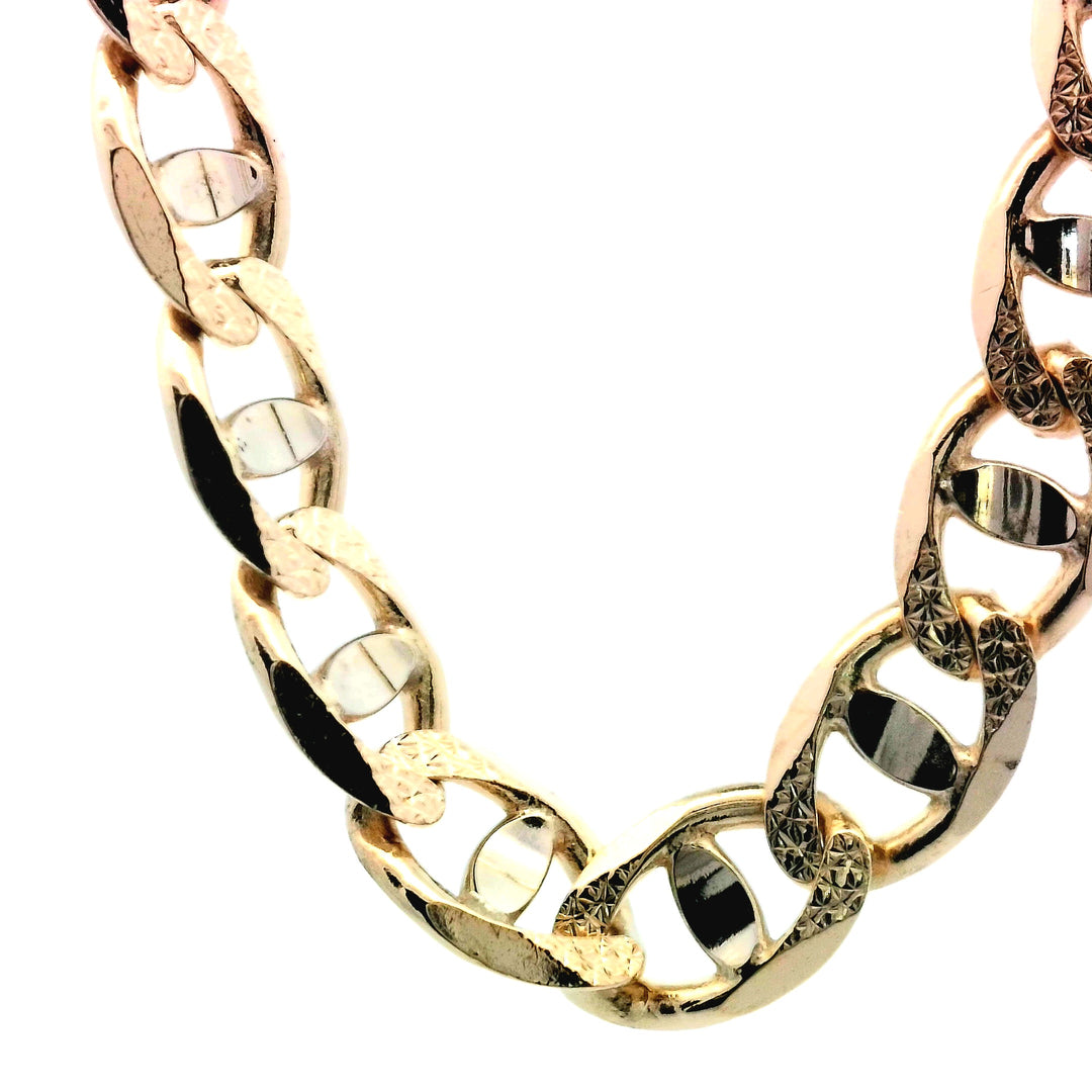14K Yellow Gold Mariner Link Chain Necklace, 24