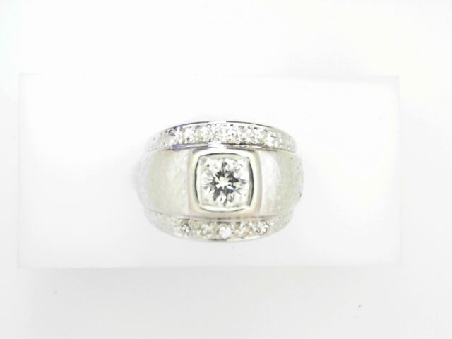 14K Vintage Men's Diamond Cluster Ring: Bold Gold Statement
