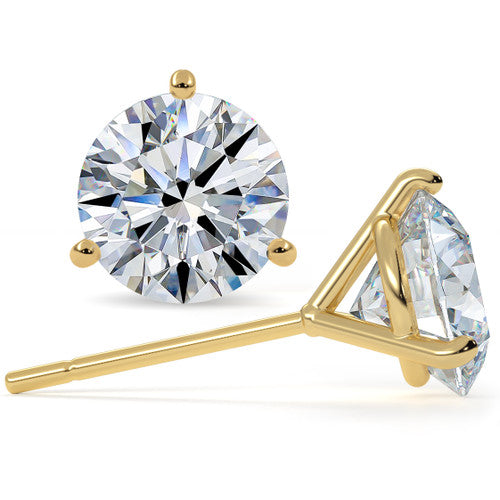 14kt Gold 0.22ctw Diamond Martini Stud Earrings