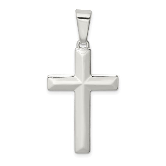 Elegant Sterling Silver Cross Pendant Necklace