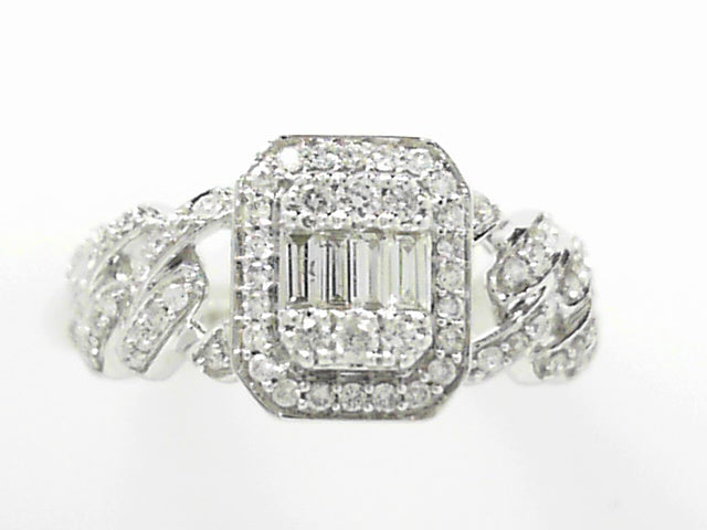 14K Gold .45ct Diamond Cluster Ring - Women's Size 6.5