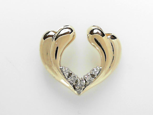 14K White Gold Diamond Slide Pendant Necklace (.12ctw)