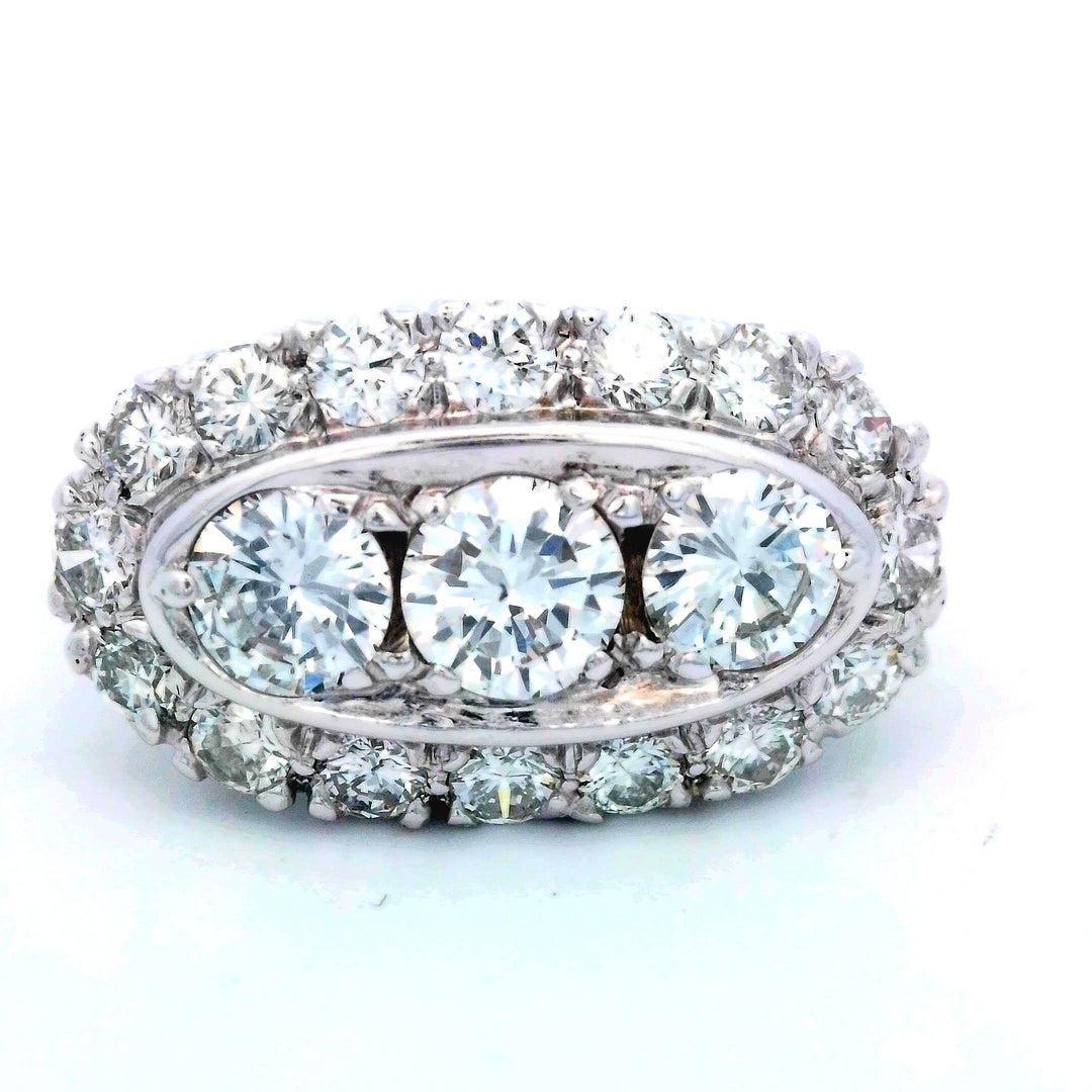 14K White Gold Vintage Diamond Ring - 2.25ctw Elegance