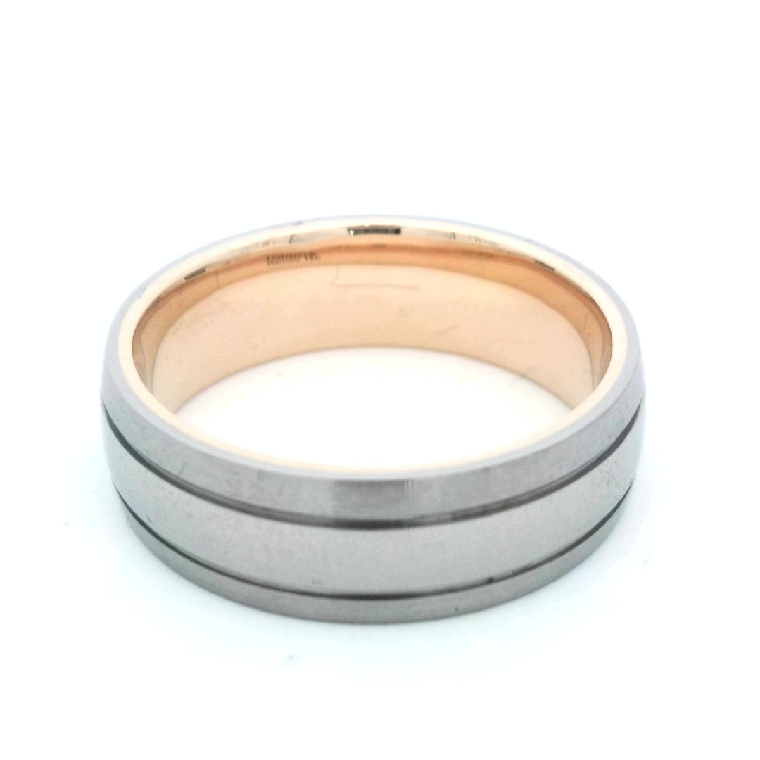 Lashbrook Titanium & 14K Gold Women's Fashion Ring Sz 10