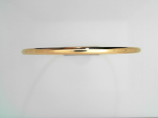 14K Solid Gold Classic Bangle Bracelet - Timeless Design
