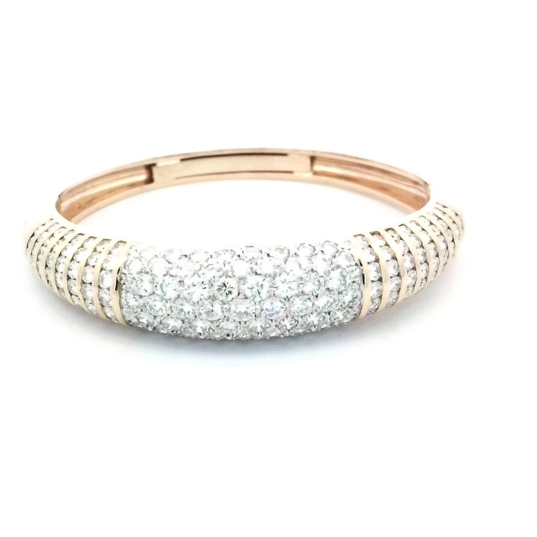 14kt Yellow Gold 6.00ctw Diamond Luxury Bangle Bracelet