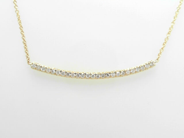 14kt Gold .24ctw Diamond Smile Pendant Necklace, 18