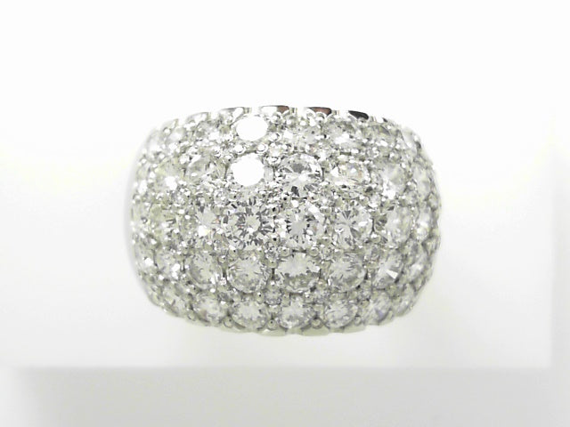 Platinum 4ct Diamond Dome Cluster Ring, Size 7