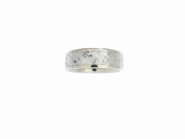 Cosmic Titanium Meteorite Inlay Men's Wedding Band