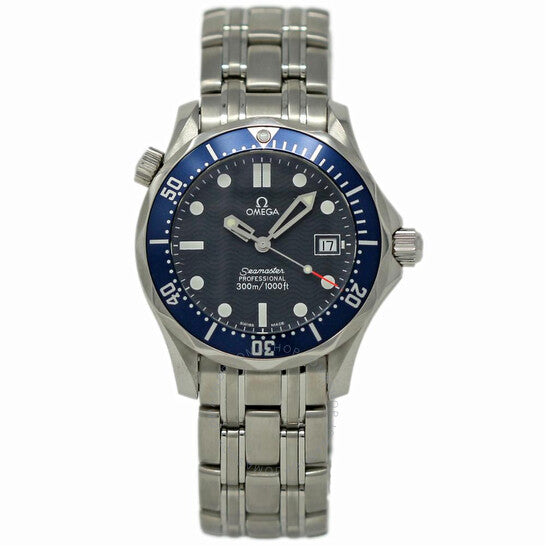 Omega Seamaster Steel Blue Dial Quartz Sport Watch 36mm