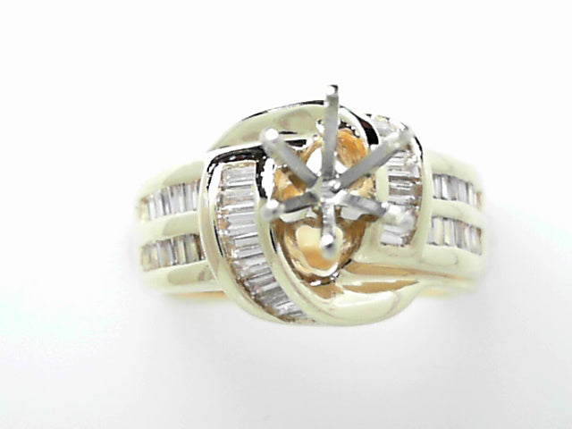 14kt Gold 0.50ctw Diamond Semi-Mount Engagement Ring, Size 5.5