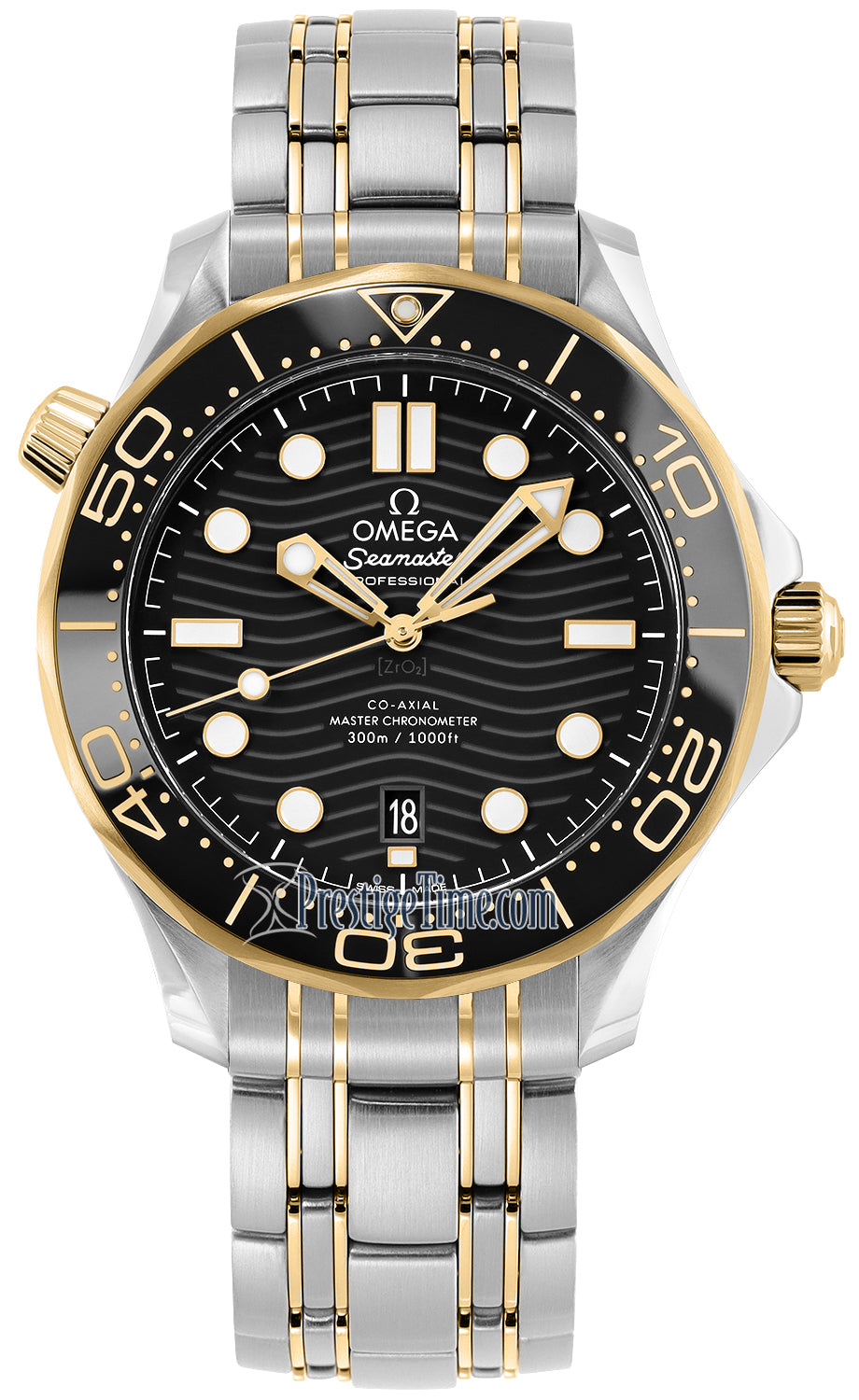 18K Two-Tone Omega Seamaster Diver Chronograph Watch