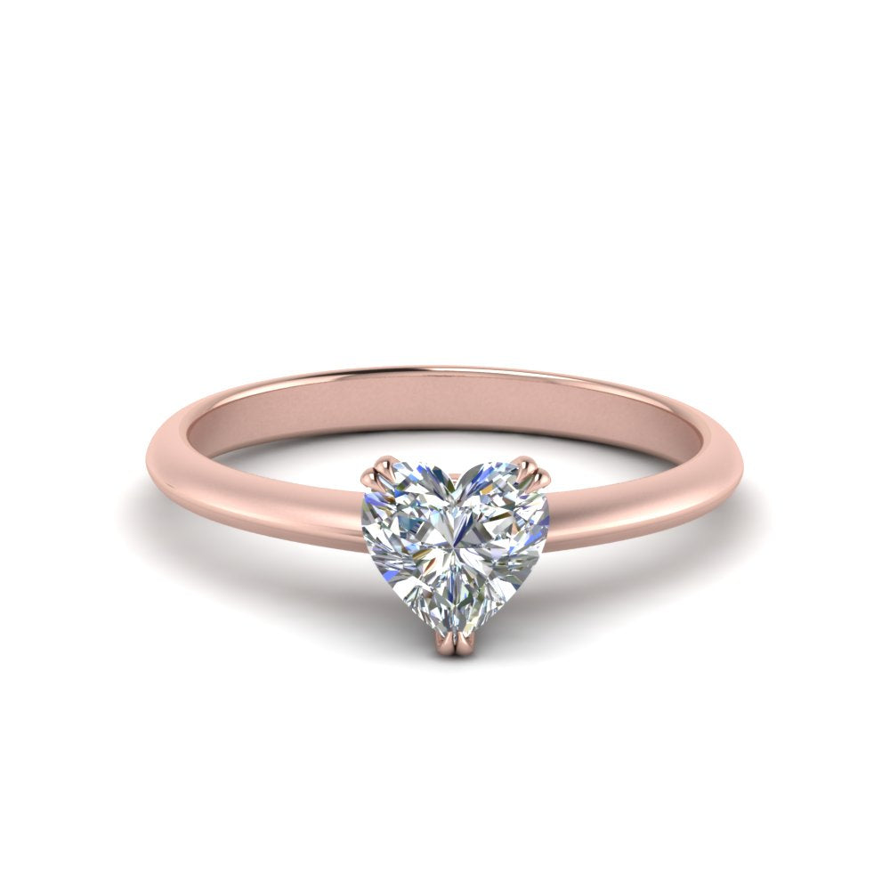 14K Rose Gold 1ct VVS2 Diamond Solitaire Engagement Ring