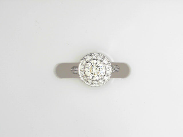 14K White Gold 1.60ct Round Diamond Bridal Ring Set