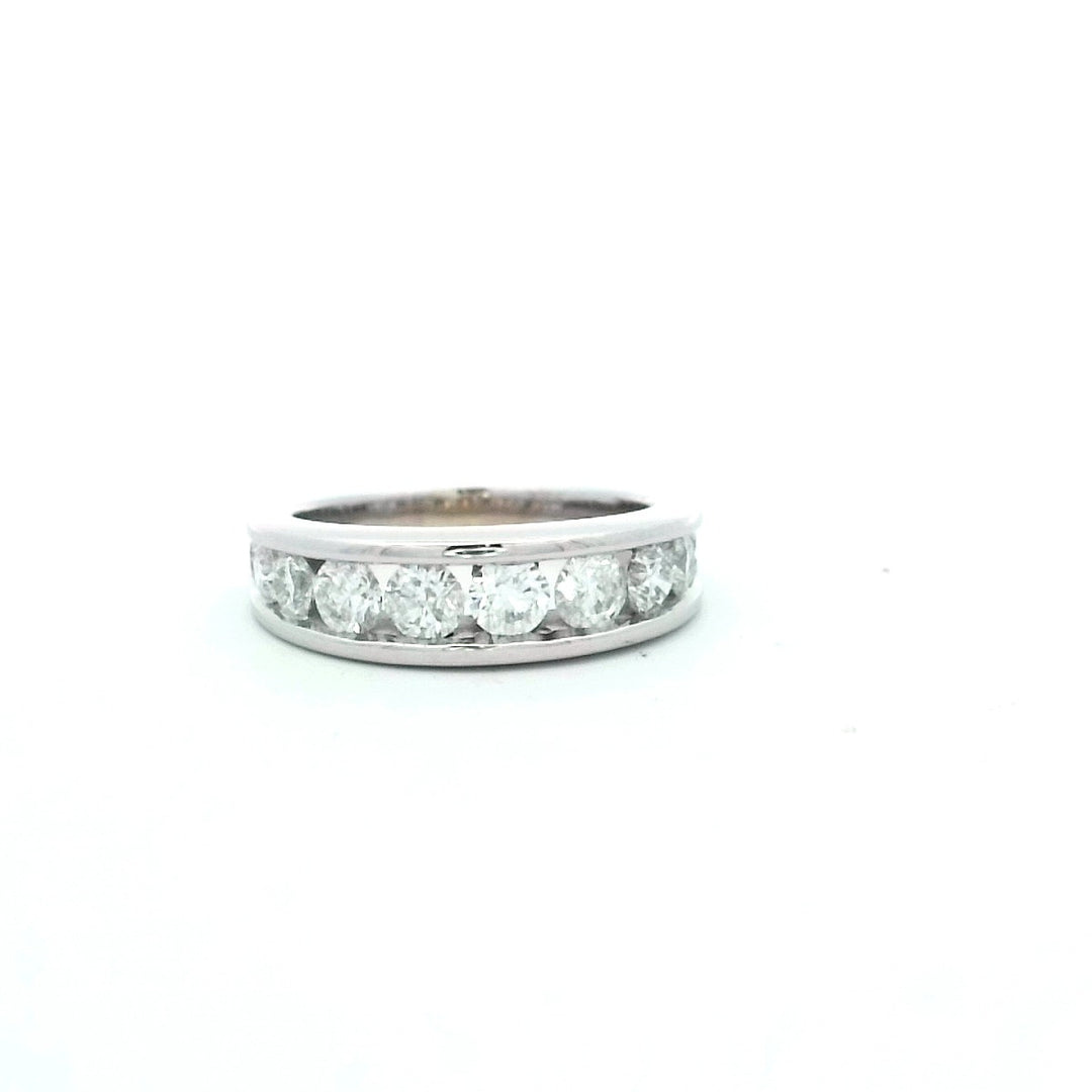 14K White Gold 1ct Diamond Channel Wedding Ring