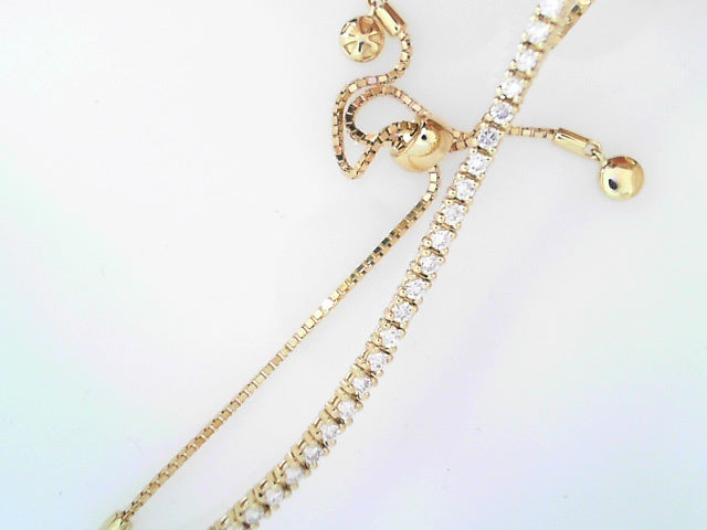 14K White Gold .85ctw Diamond Flexible Bracelet