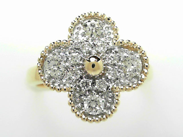18K White Gold .48ct Diamond Alhambra Luxury Ring