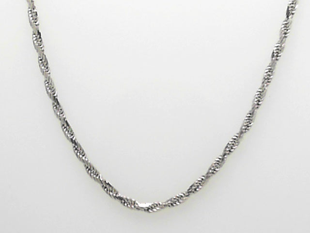 18K Gold Classic Rope Chain Necklace - 16 Timeless Design
