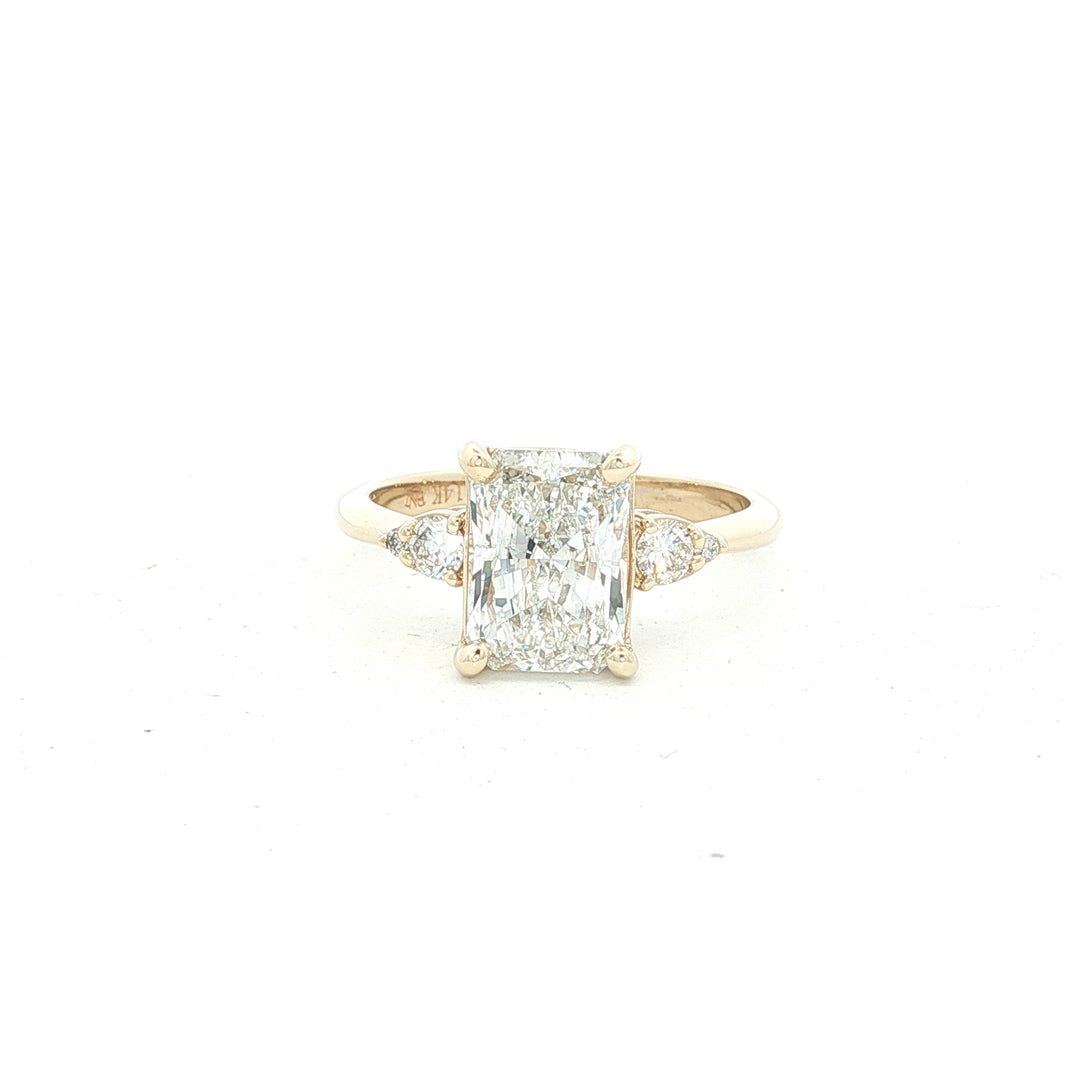 14K Yellow Gold Diamond Semi Mount Engagement Ring