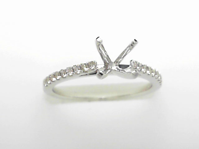 14K Gold .15ctw Diamond Semi-Mount Engagement Ring
