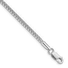 22 Sterling Silver Diamond Cut Round Franco Chain Necklace