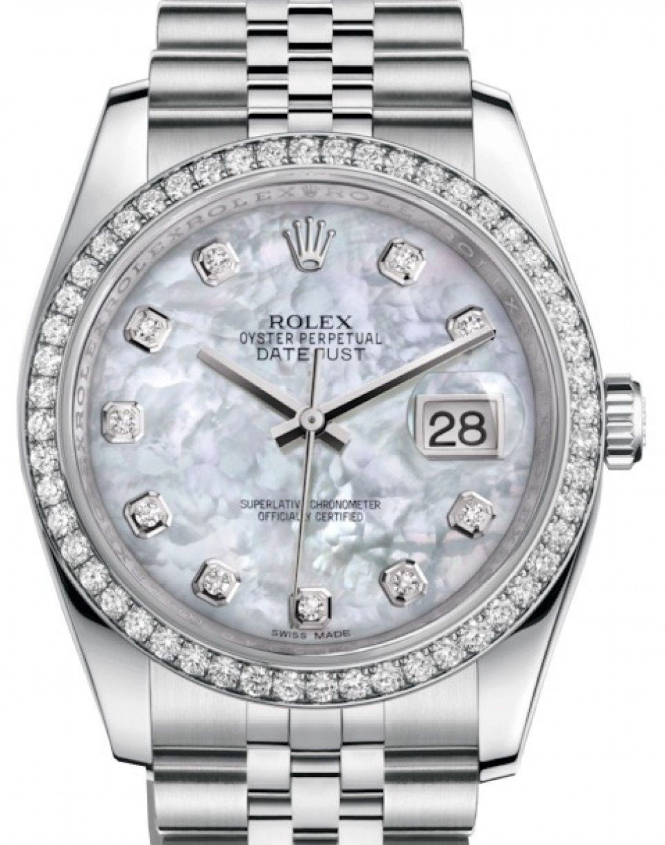 Rolex Datejust Diamond 36mm Stainless Steel Automatic Watch