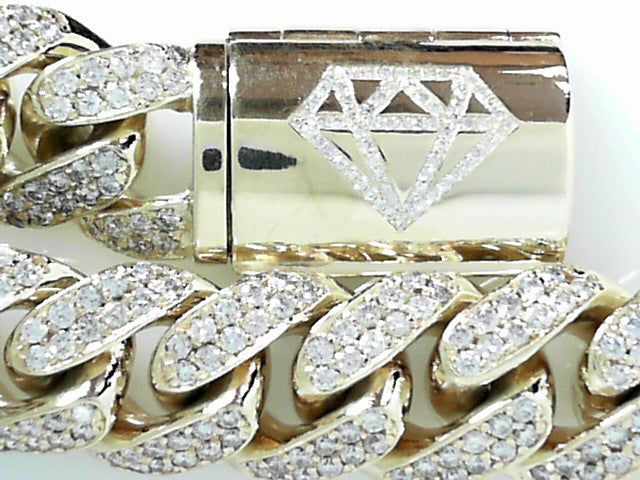 10kt Gold 10.58ctw Diamond Cuban Link Luxury Bracelet