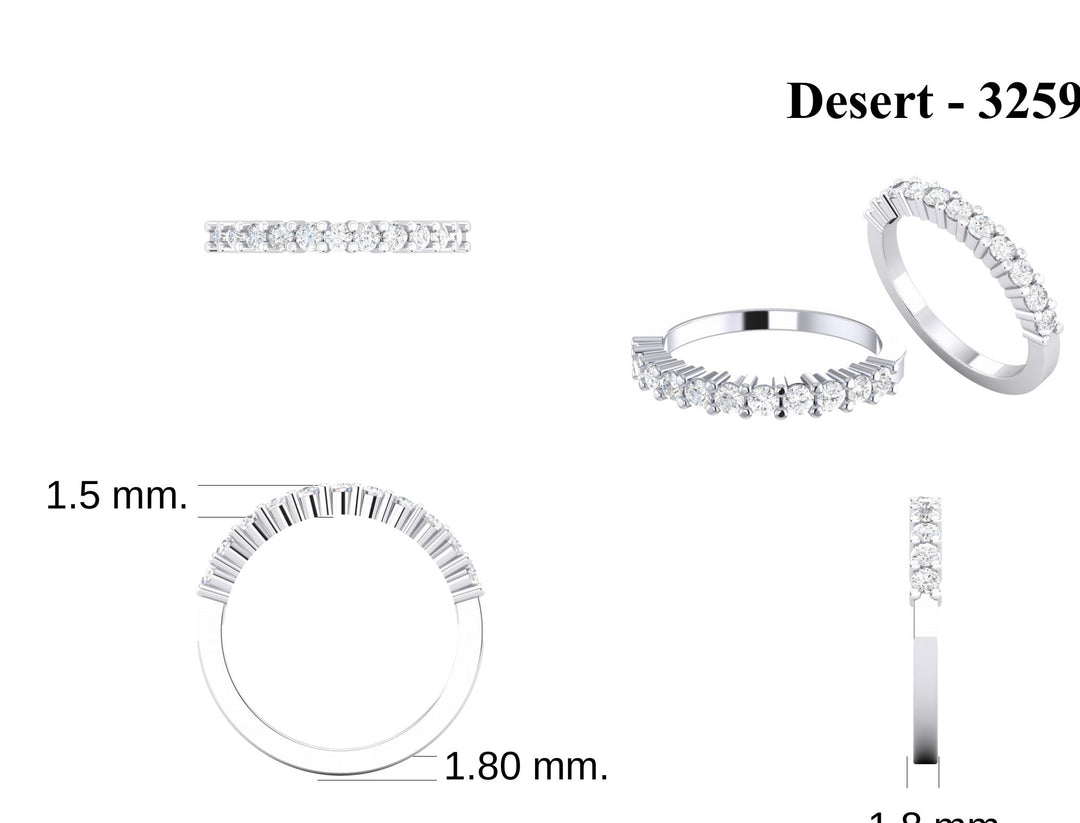 14K Gold Brilliant Diamond Wedding Band (.36ctw)