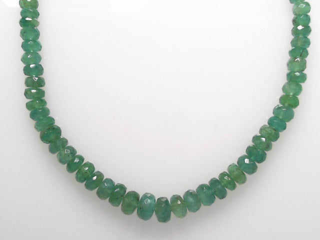 14K Gold Emerald Cut Emerald Necklace, 42ctw Luxury