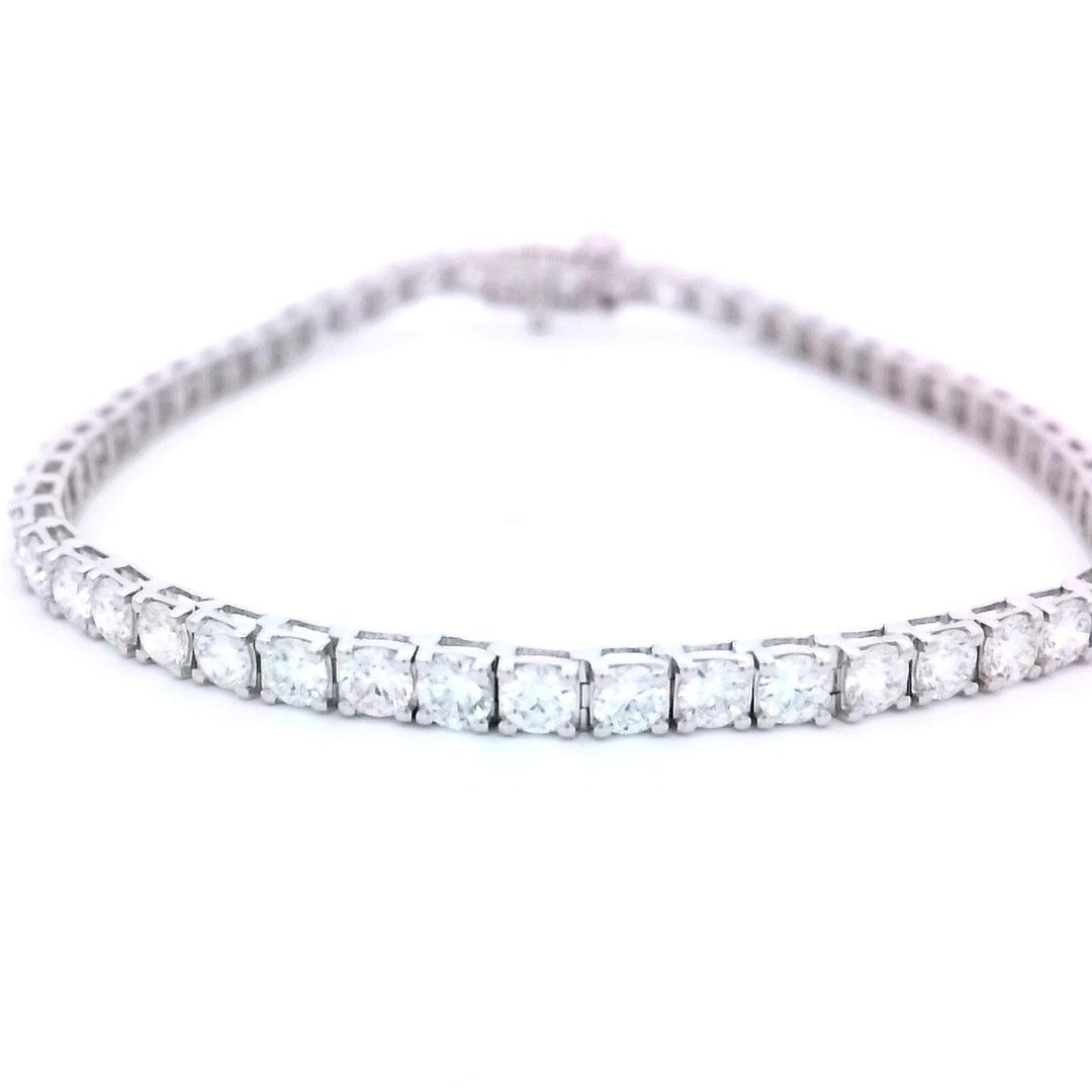 14K White Gold 5ct Lab Diamond Tennis Bracelet Elegance