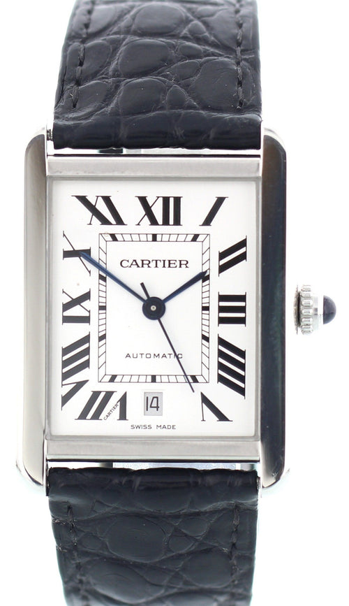 Cartier Tank Solo XL Stainless Steel Automatic Dress Watch
