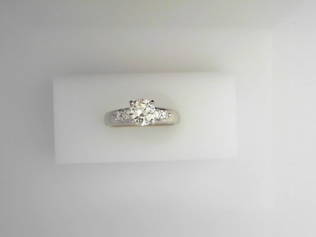 14K White Gold 0.93ct Round Diamond Pendant Charm