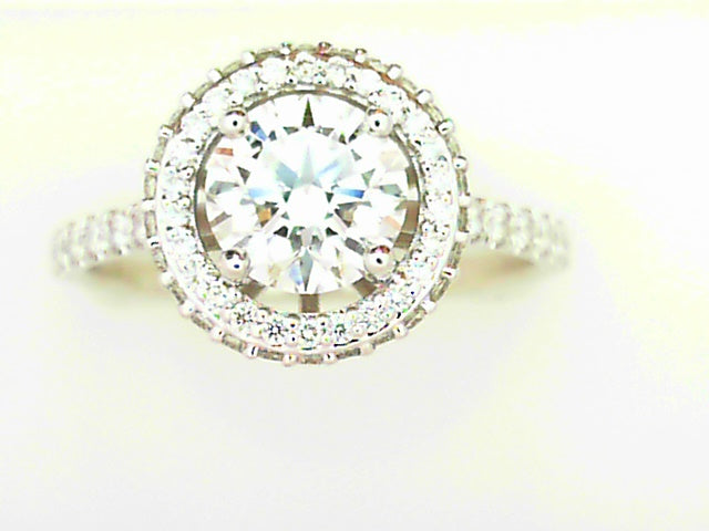 18K White Gold Lab Diamond Engagement Ring 1.14ct
