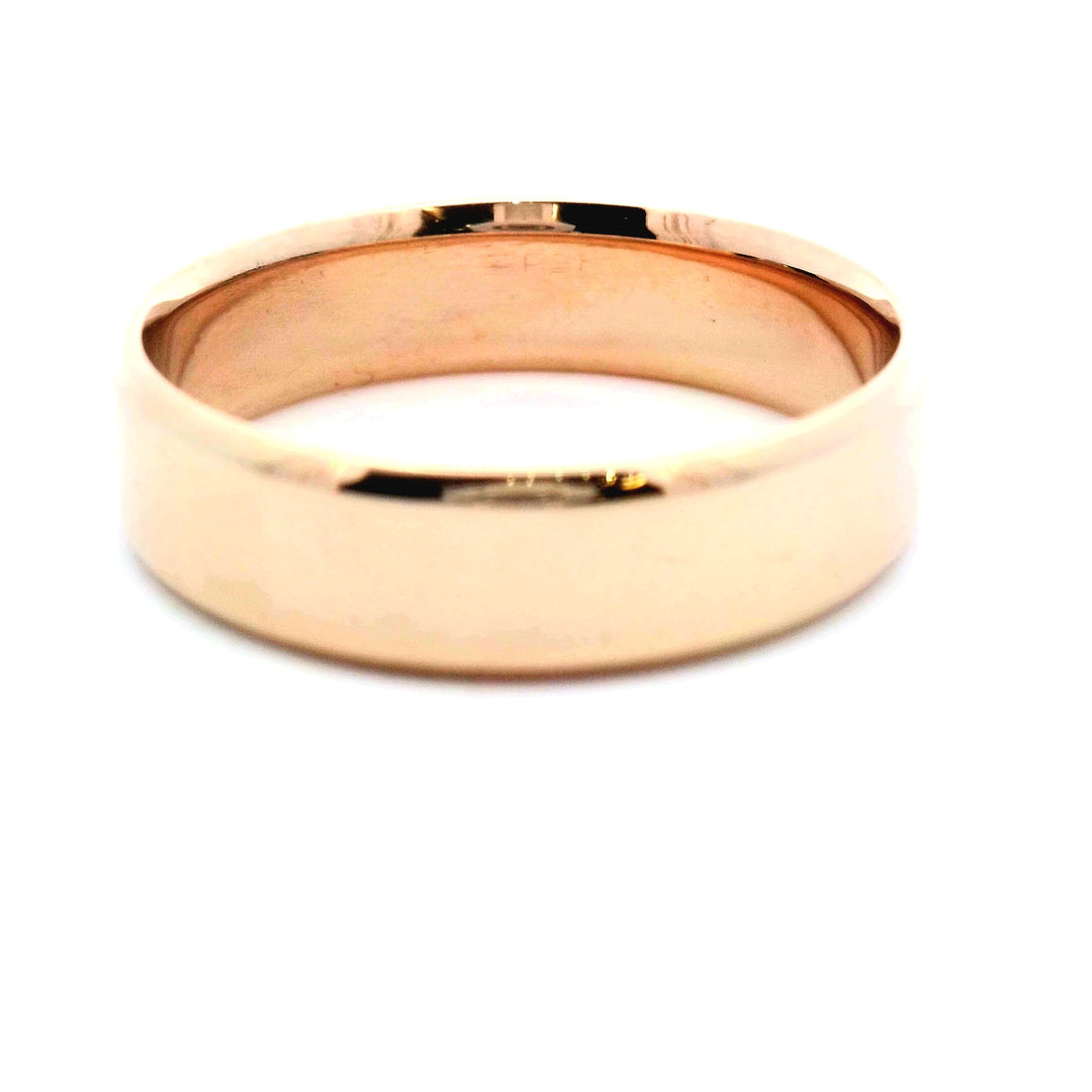 14K Yellow Gold Beveled Edge Men's Wedding Ring