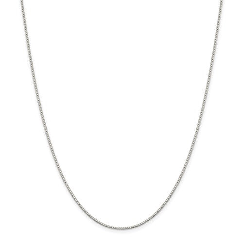 18 Sterling Silver 1.1mm Delicate Box Chain Necklace