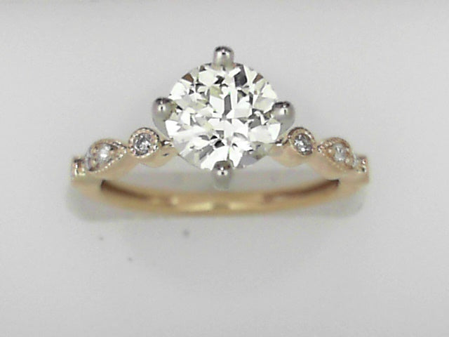 14K Gold .97ct GIA Diamond Bridal Ring Elegance