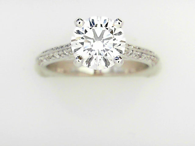 14K White Gold 1.24ct D VS2 Diamond Bridal Ring