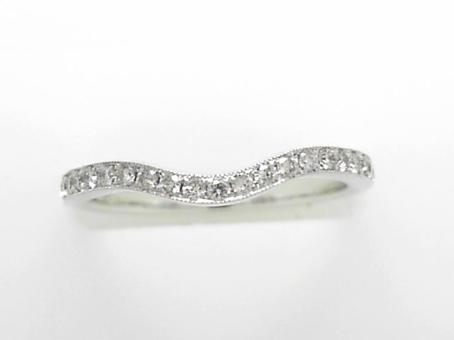 14K White Gold .23ctw Diamond Wedding Band, Size 6.5