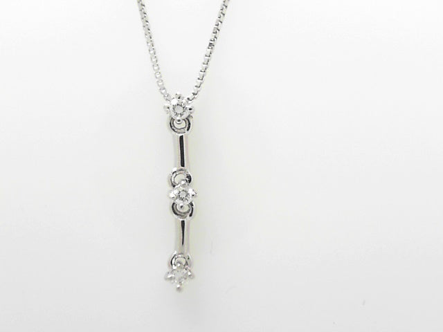 18K Gold Delicate Diamond Drop Necklace, 15.5