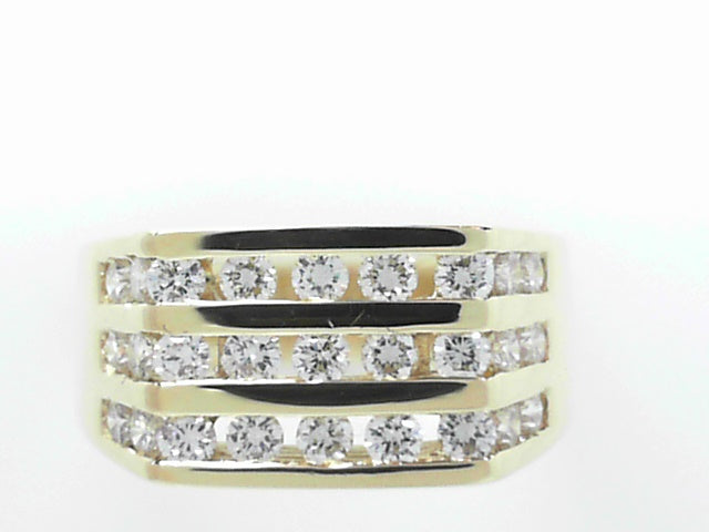 14K Gold Men's .50ctw Diamond Channel Set Ring, Size 7.75