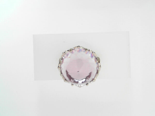 Sterling Silver Round Amethyst Ring, Elegant 7g Design