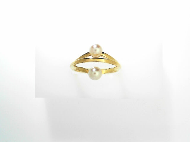 Timeless 14K Gold Double Pearl Statement Ring