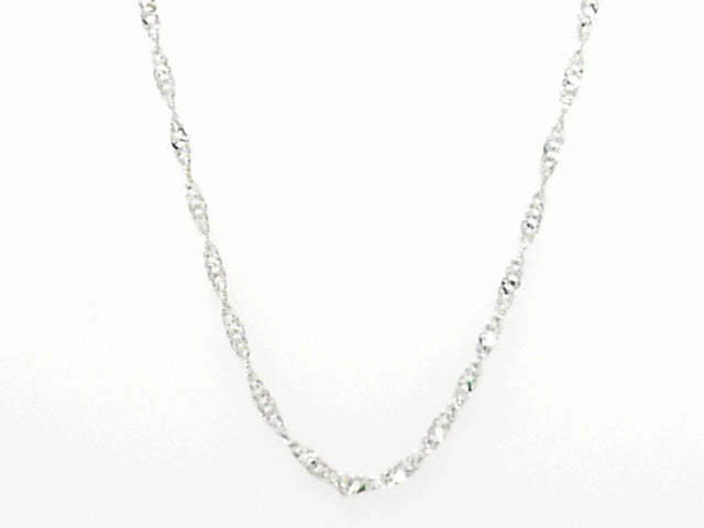 14kt Gold Delicate Twist Chain Necklace, 16-18