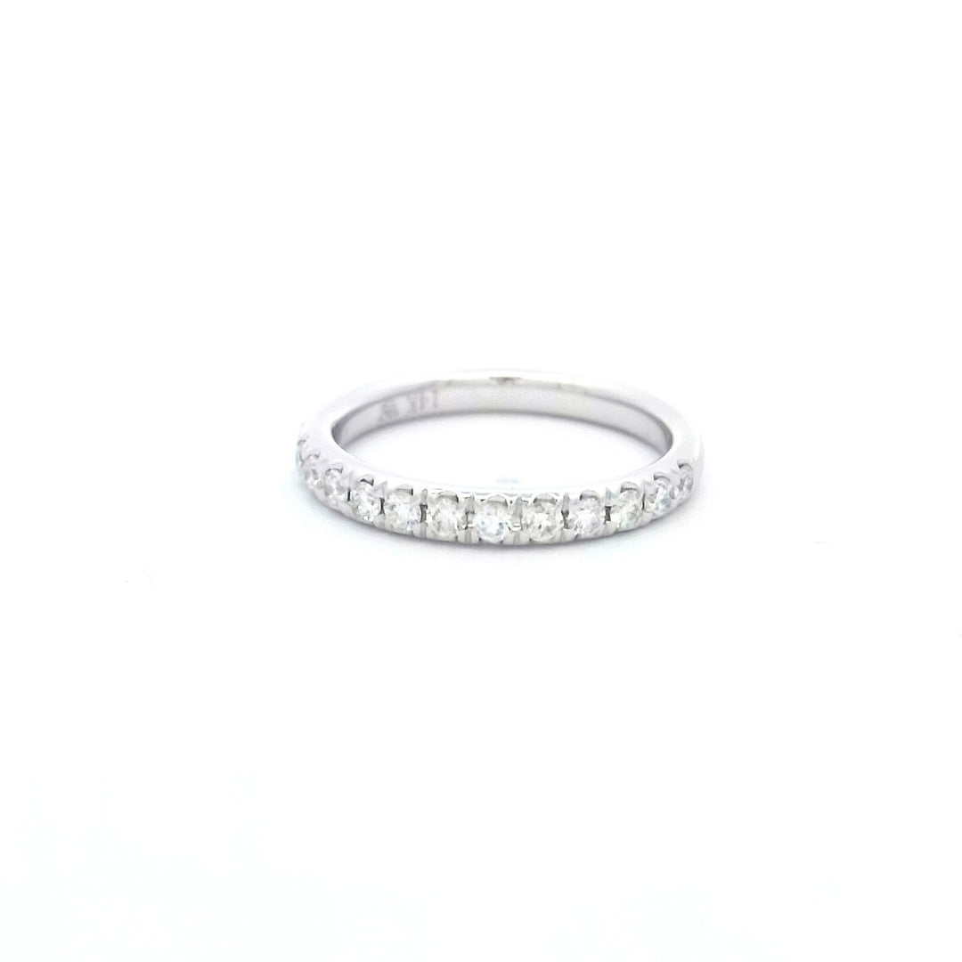 14K White Gold .39ctw Diamond Half Anniversary Band