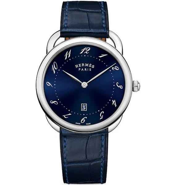 Hermes Arceau 40mm Luxury Croc Strap Watch with Box