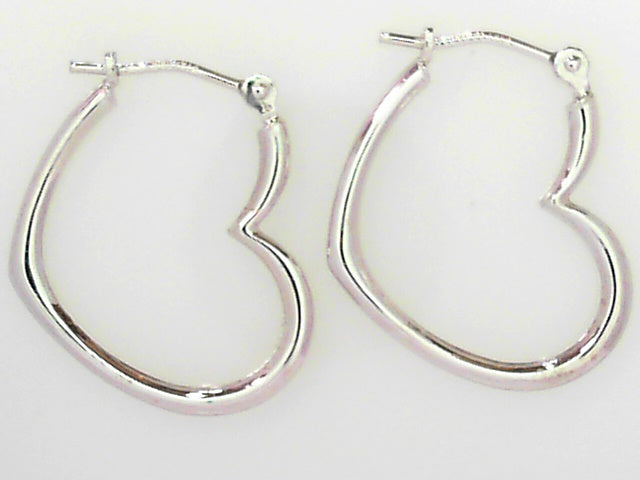 14K Gold Heart-Shaped Delicate Hoop Earrings
