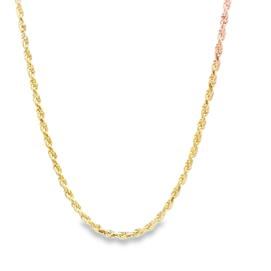 Classic 14kt White Gold 1mm Rope Chain Necklace, 18 Inches